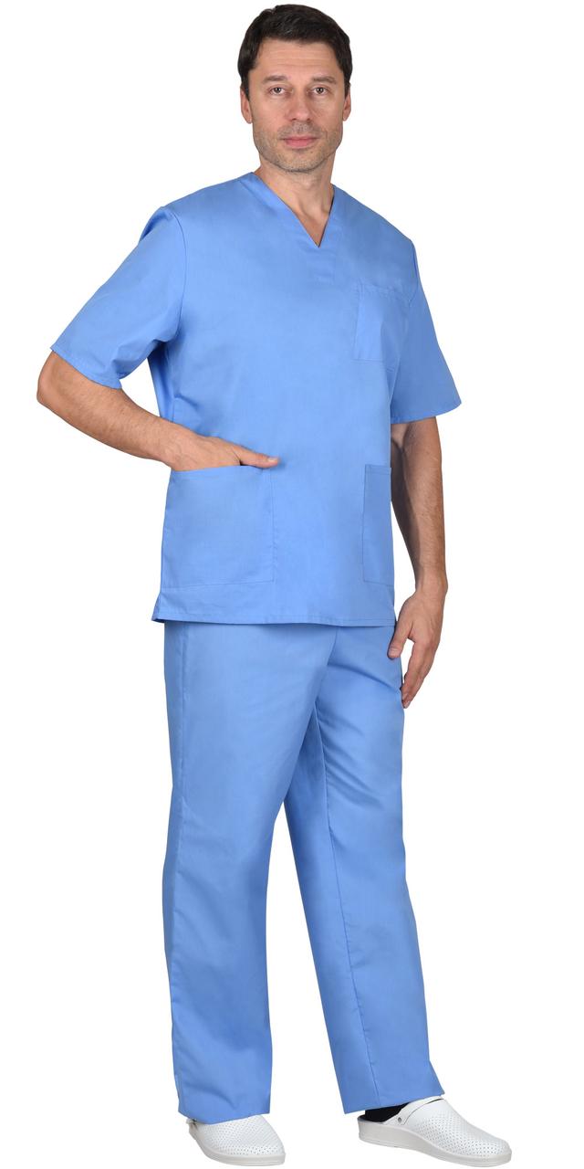 Костюм хирурга универсальный голубой (СТ) - фото 1 - id-p127416206