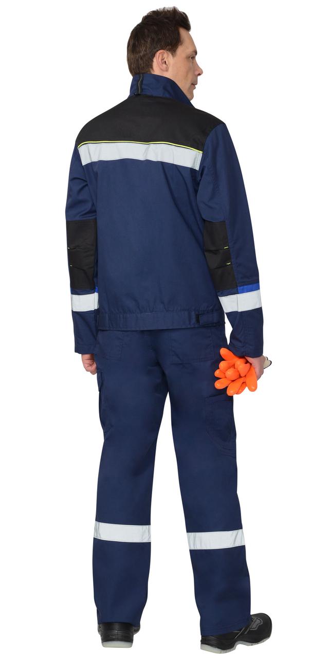 Куртка СИРИУС-БОСТОН т.синяя с васильковой и черной отделкой - фото 3 - id-p127416216