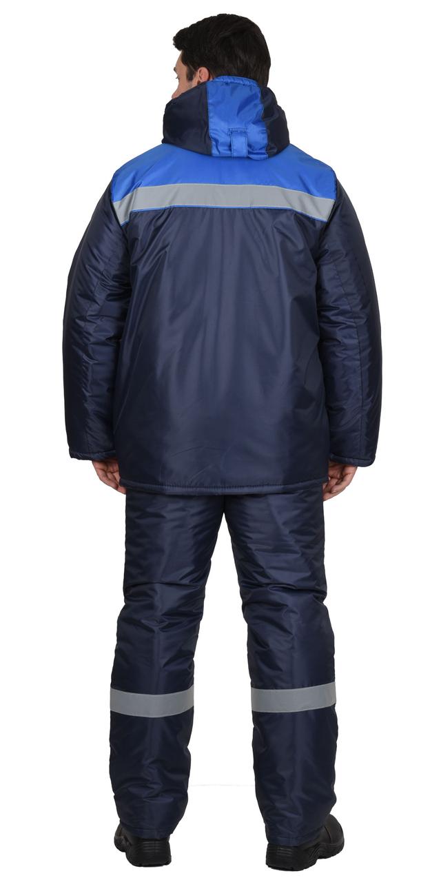 Костюм СИРИУС-РОСТ-НОРД куртка, п/к, т-синий с васильковым тк.Оксфорд - фото 5 - id-p127417725