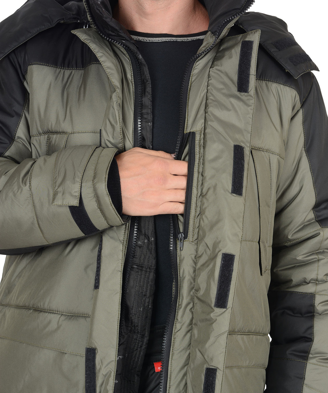 Куртка СИРИУС-ЕВРОПА оливковая с чёрным - фото 2 - id-p127416230