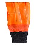 Перчатки утепленные "ВИНТЕРЛЕ Оранж РП", двойное ПВХ, утепл. х/б ткань с начесом, манжета, фото 4