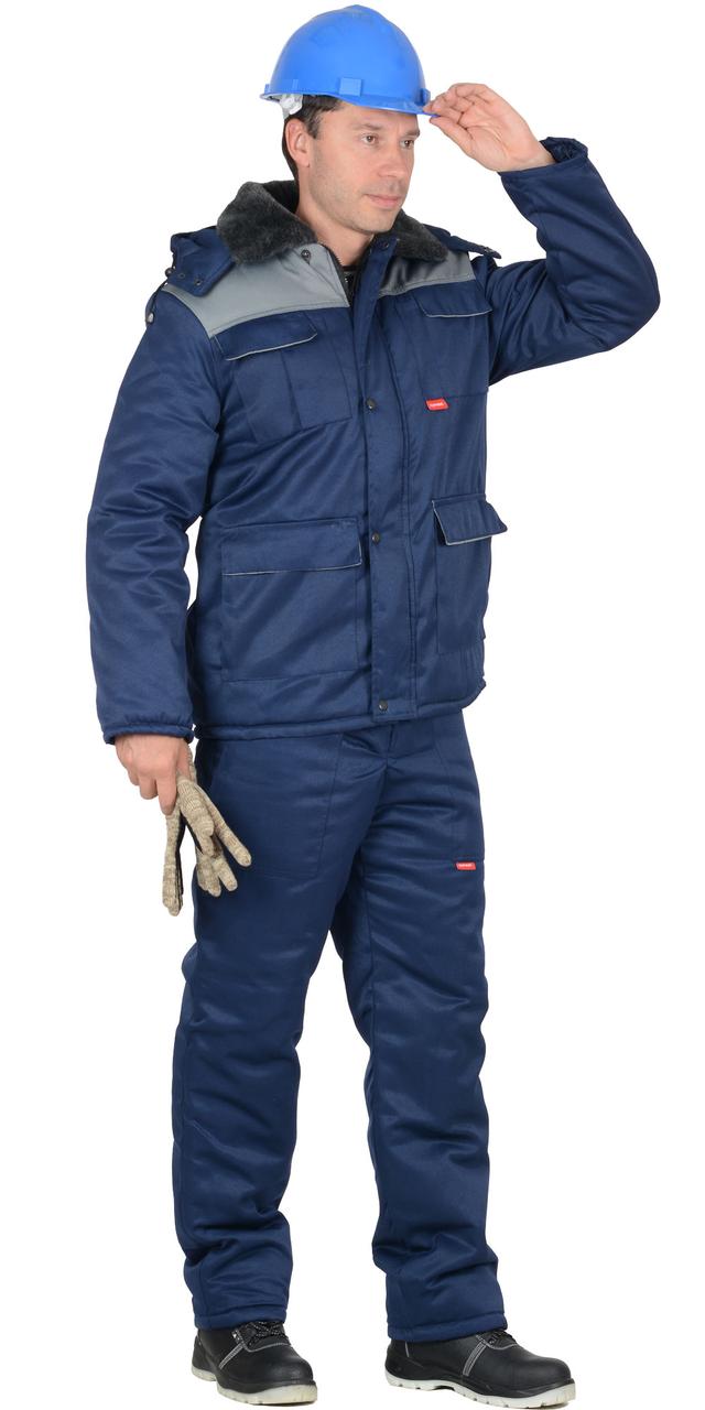 Куртка СИРИУС-ПРОФЕССИОНАЛ синяя с серым - фото 2 - id-p127416244
