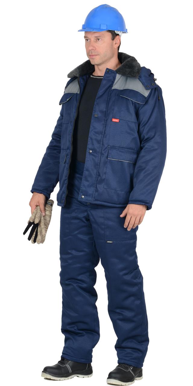 Куртка СИРИУС-ПРОФЕССИОНАЛ синяя с серым - фото 3 - id-p127416244