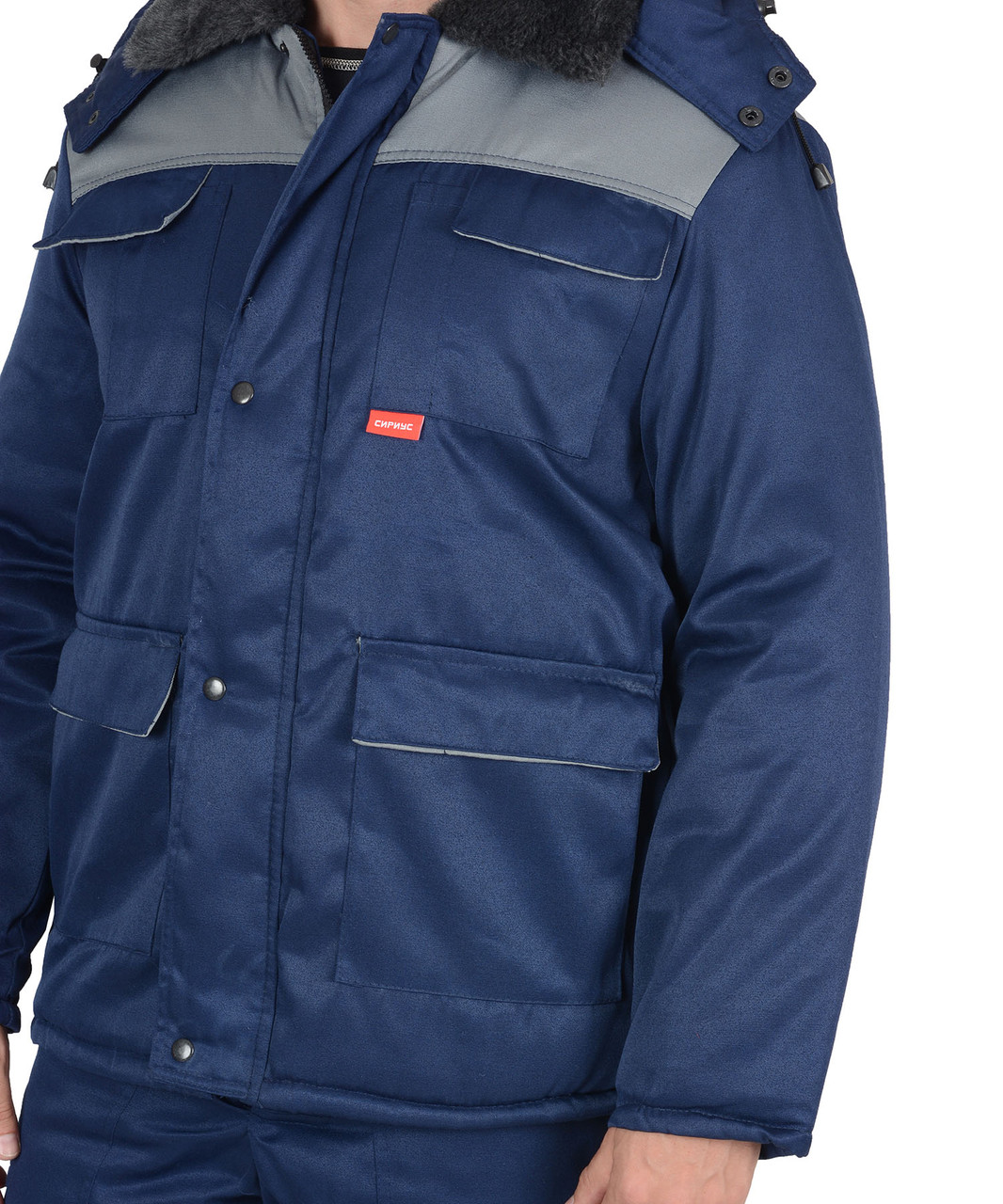 Куртка СИРИУС-ПРОФЕССИОНАЛ синяя с серым - фото 5 - id-p127416244