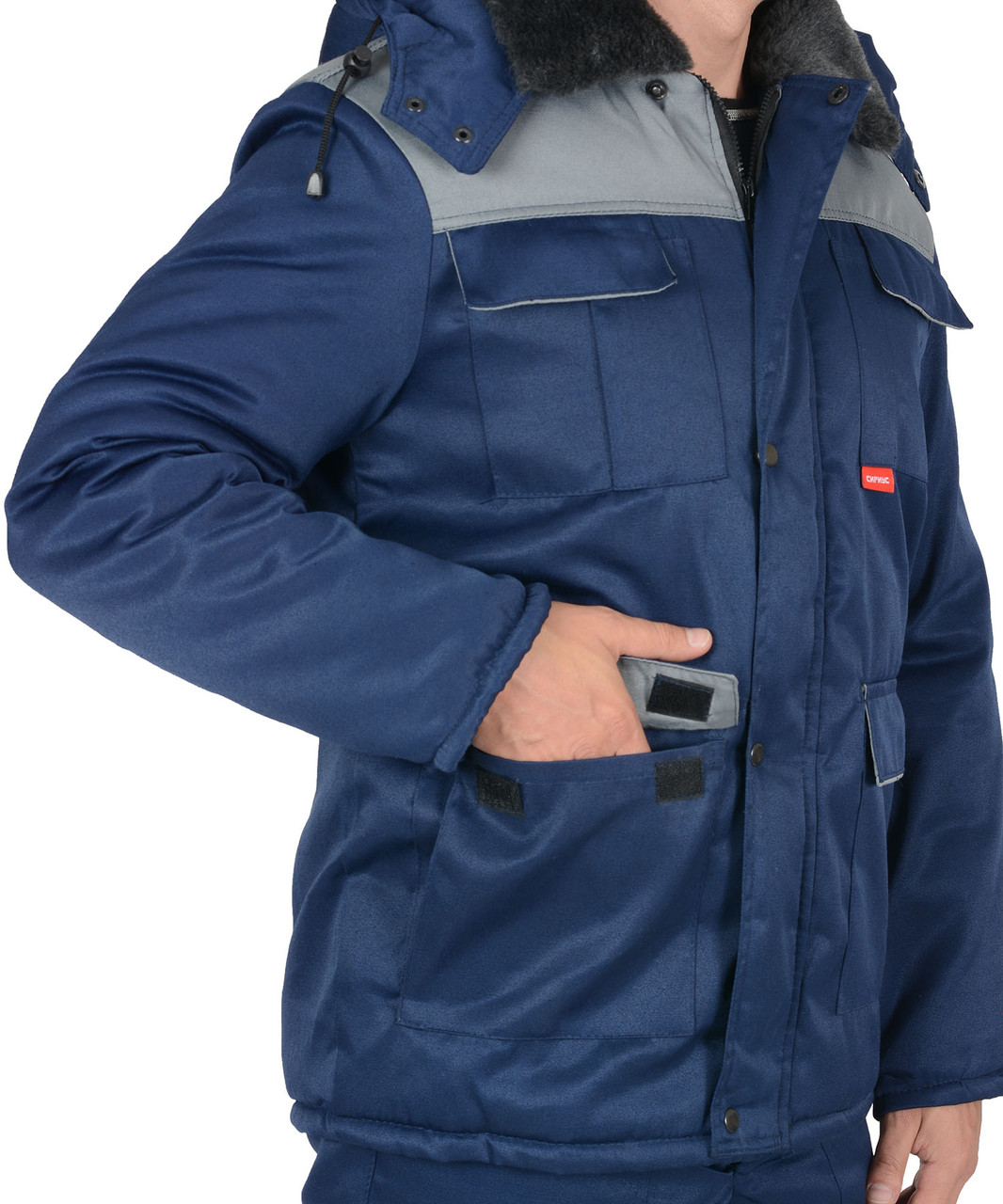 Куртка СИРИУС-ПРОФЕССИОНАЛ синяя с серым - фото 6 - id-p127416244