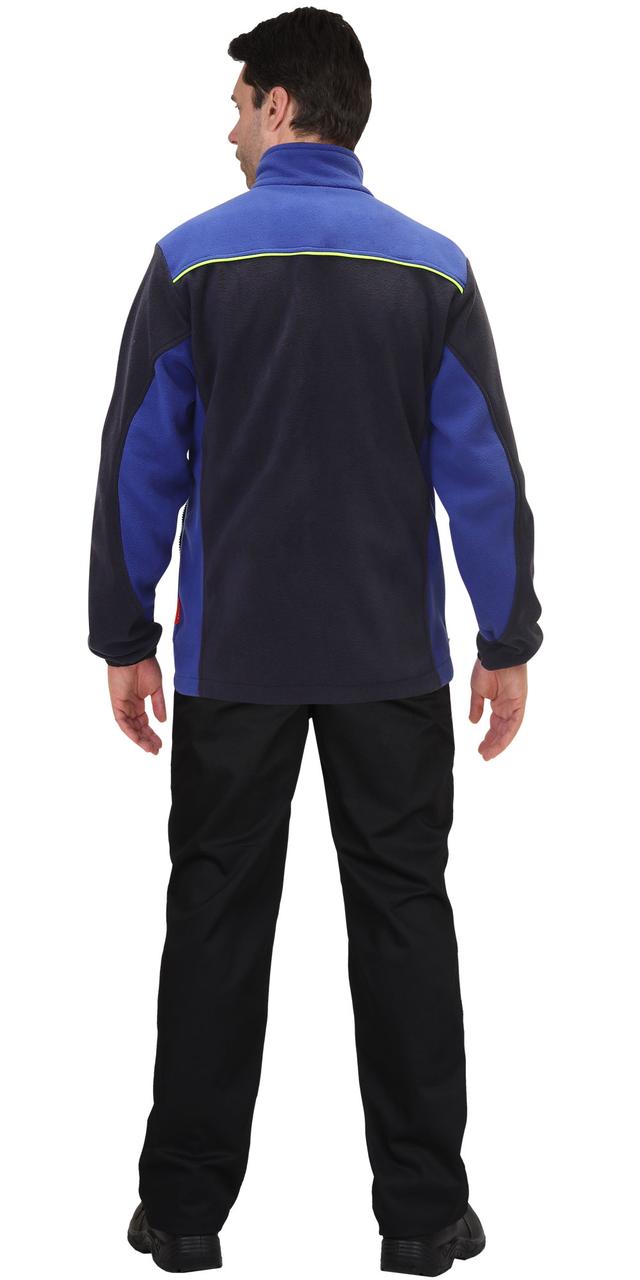 Куртка флисовая "СИРИУС-Техно" синяя с васильковым - фото 2 - id-p127417819