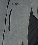 Куртка флисовая "СИРИУС-Актив" серая отделка черная, фото 6
