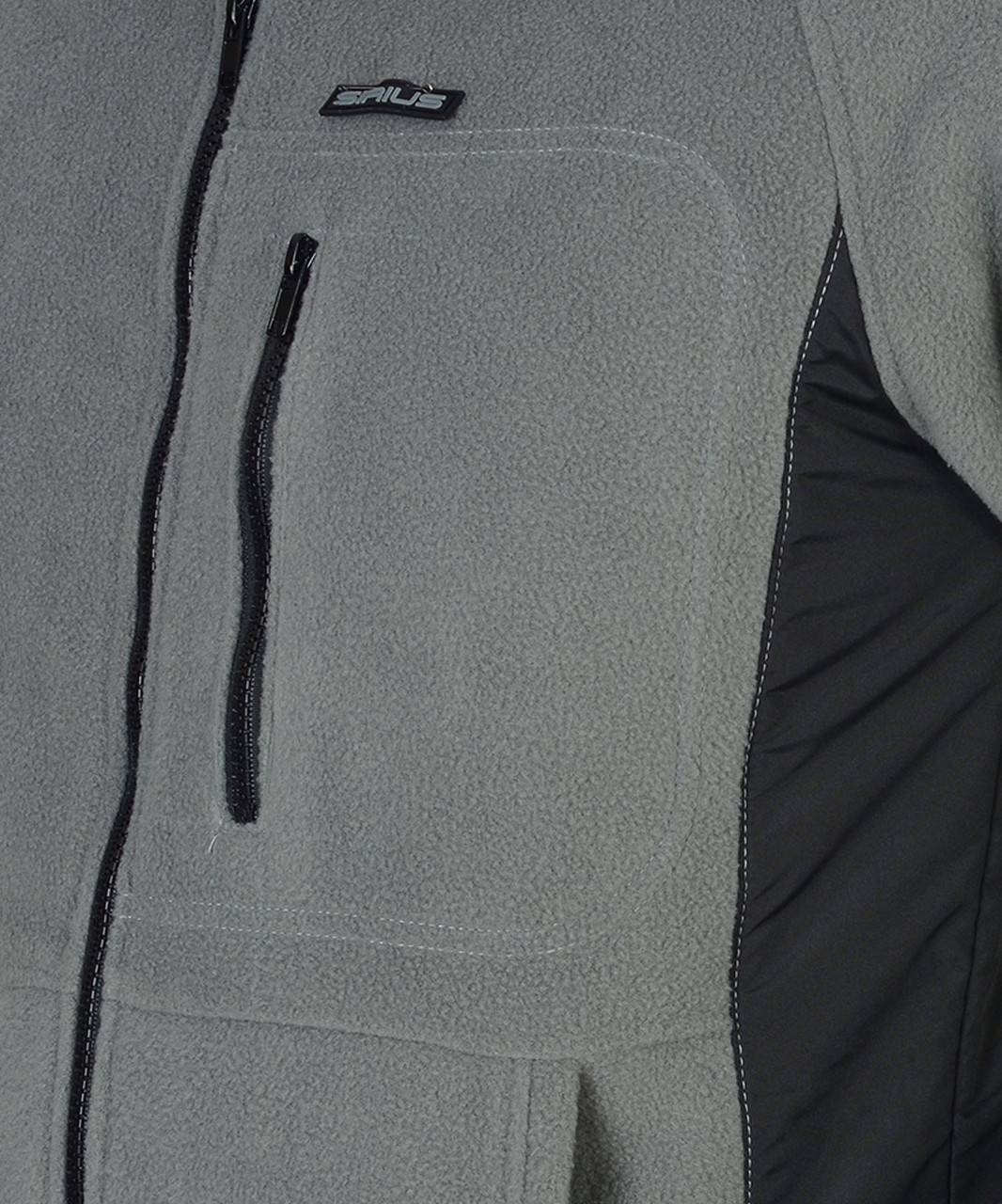 Куртка флисовая "СИРИУС-Актив" серая отделка черная - фото 6 - id-p127416259