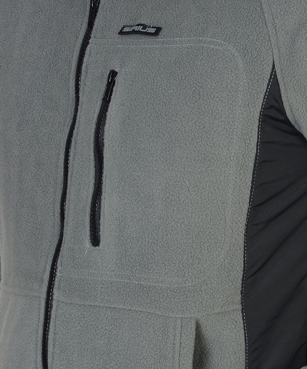 Куртка флисовая "СИРИУС-Актив" серая отделка черная - фото 8 - id-p127416259