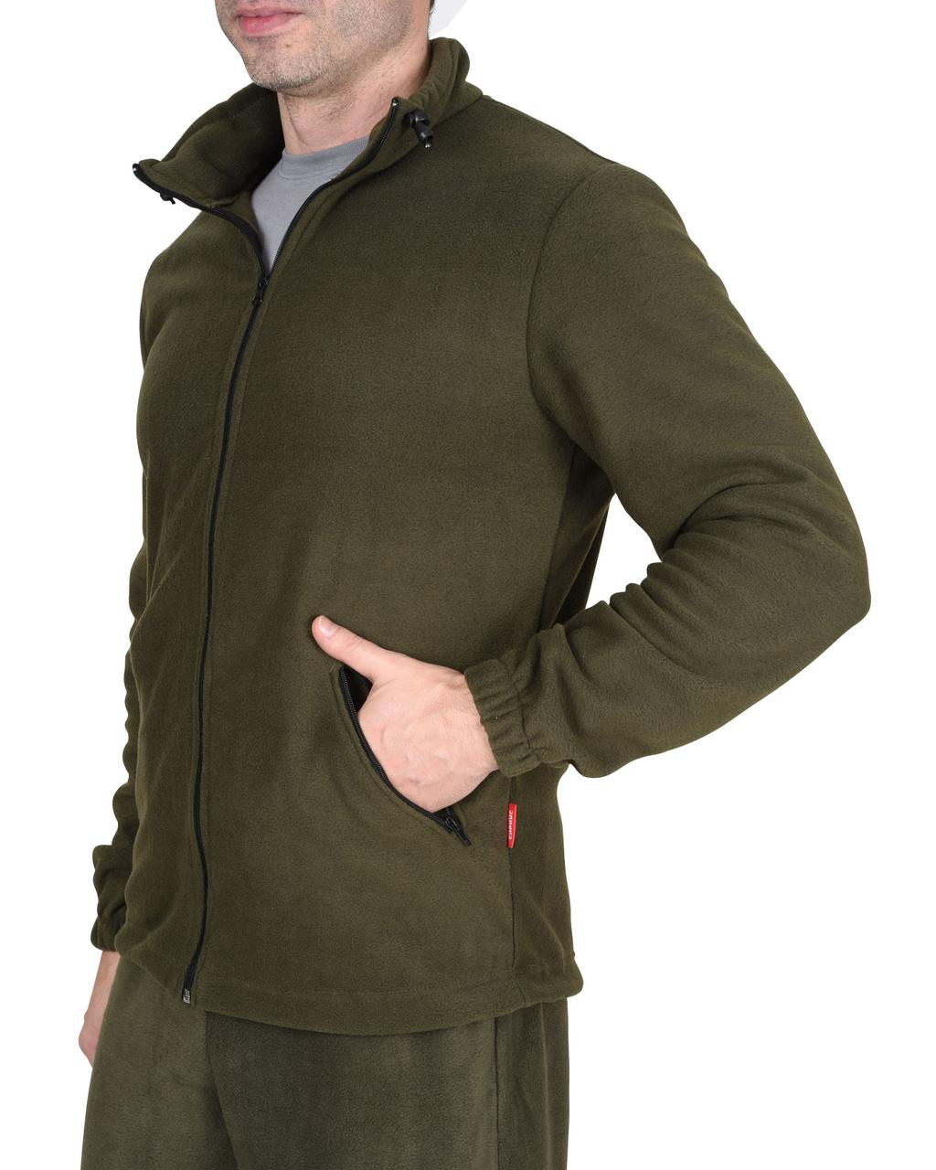 Куртка флисовая оливковая - фото 5 - id-p127416269
