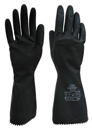 Перчатки Safeprotect КЩС-2-SP (латекс, толщ.0,35мм, дл.300мм), фото 2