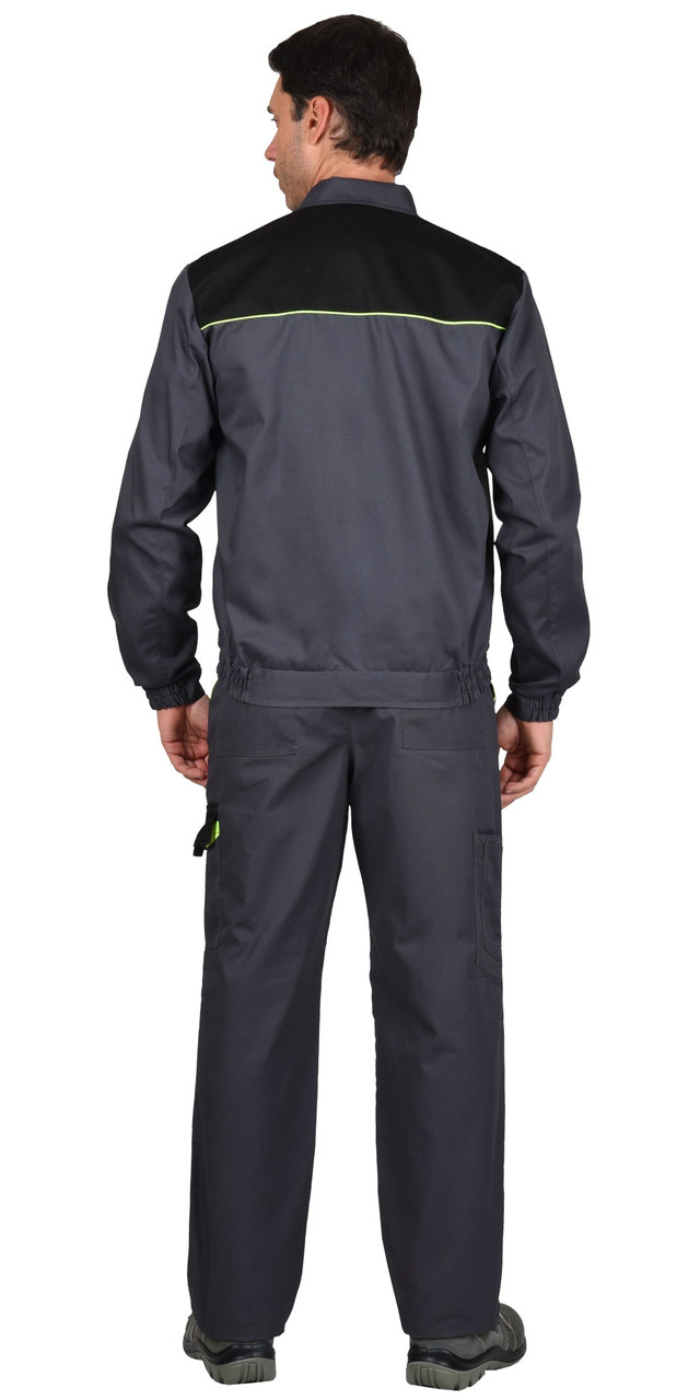 Куртка "ХОВАРД-МАСТЕР" :т.серая с черной и лимонной отделкой - фото 3 - id-p127417193