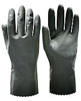 Перчатки "КЩС-1-SP" черные р.S, M, L, XL, XXL (латекс,слой Silver, т.0,45мм,дл.300мм.), в уп120