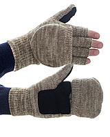 Перчатки-Варежки "Юкагиры" тинсулейт, откидная варежка, спилковая ладонь, в уп.120пар, фото 1