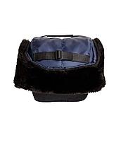 Кепи утеплённая с мехом (тк. Оксфорд) т.синяя, фото 3