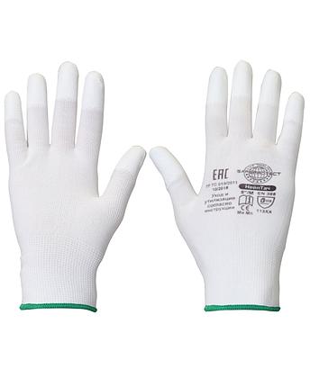 Перчатки Safeprotect НейпТач (нейлон+полиуретан на конч.пальцев, белый), фото 2