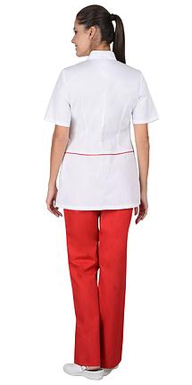 Костюм "СИРИУС-ЛАУРА" женский белый с красным, фото 2