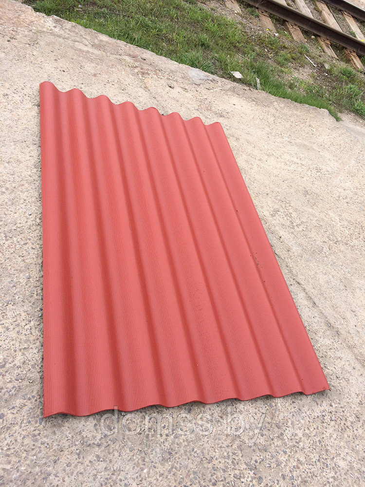 Шифер красно-коричневый восьмиволновой 1750х1130х5.2 мм. - фото 3 - id-p2851015