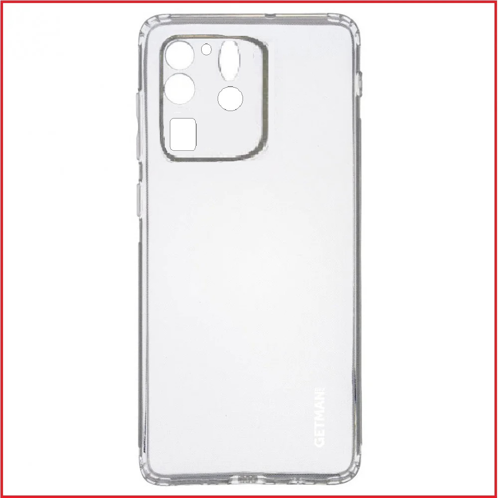 Чехол-накладка для Samsung Galaxy S20 Ultra (силикон) SM-G988 прозрачный с защитой камеры