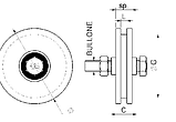 Колесо опорное Н-образное сечение 8 мм диаметр 70 мм АРТ.403.70, фото 2