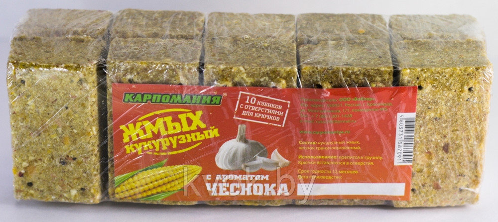 Жмых кукурузный в кубиках с ароматом Чеснока
