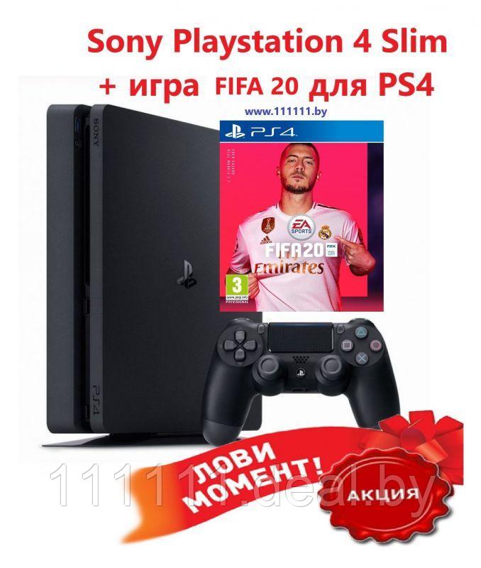 Sony PlayStation 4 + FIFA 20 - фото 1 - id-p105689488
