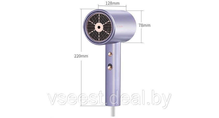 Фен Xiaomi Zhibai Anion Hair Care Dryer HL512 purple (shu) - фото 5 - id-p127471968