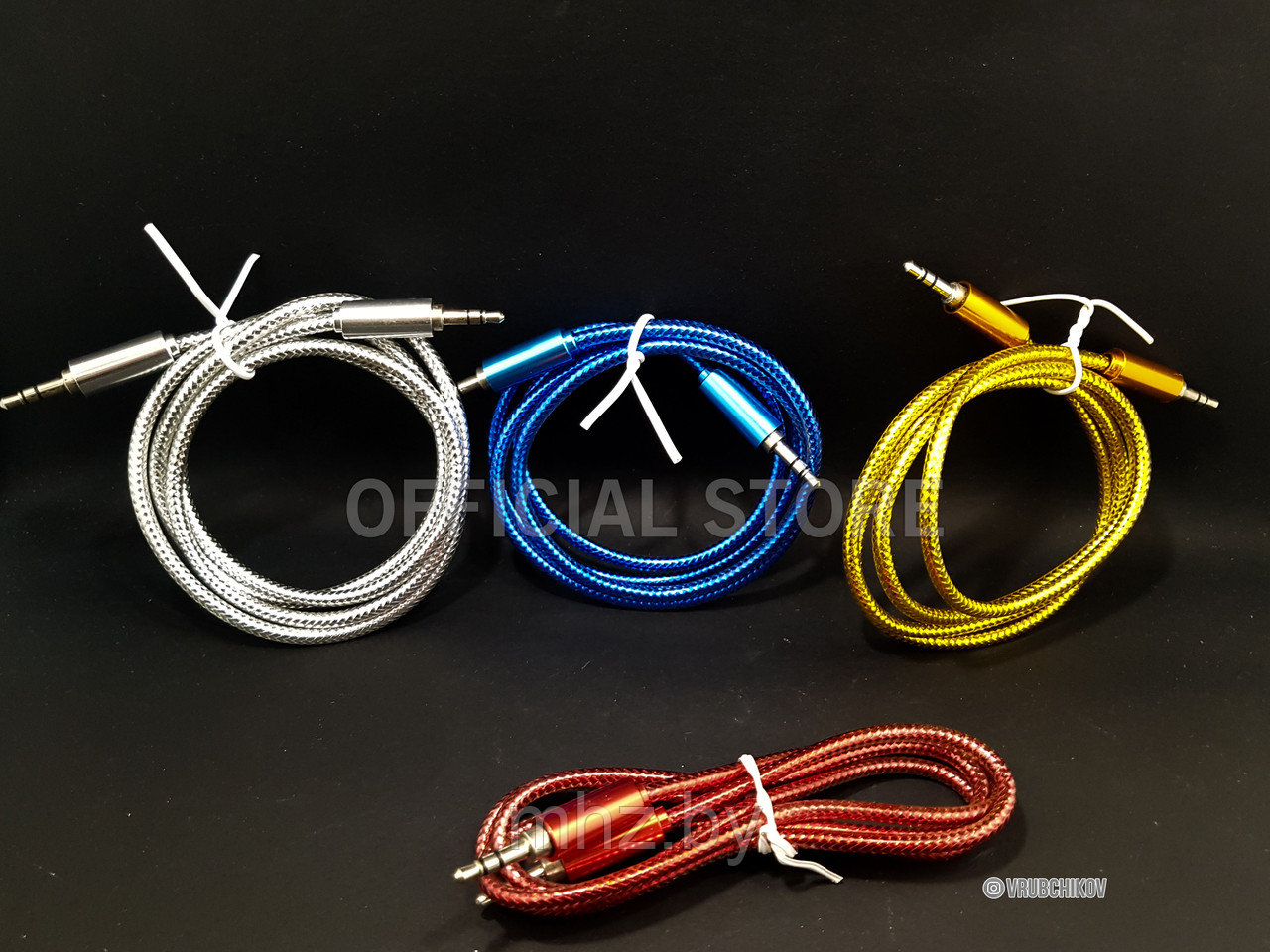 AUX кабель 3.5 на 3.5 (армированный кабель) - фото 1 - id-p127481116