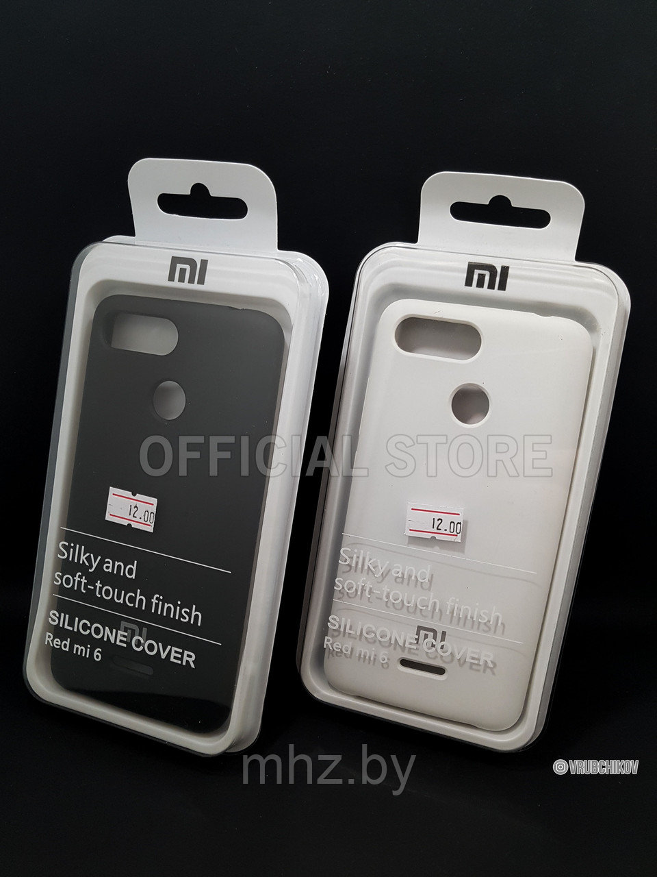 Чехол-накладка для Xiaomi Redmi 6 (силикон) белый/черный - фото 1 - id-p127481155