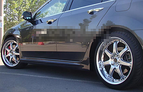 Накладки на пороги в стиле Mugen Honda Accord VIII 2008-2012 (ABS пластик)