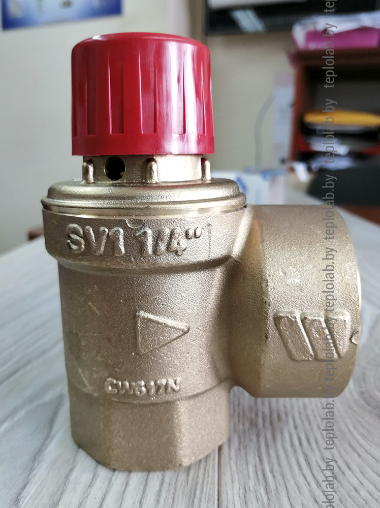 Watts SVH 1 1/4" x 1 1/2" 3 bar предохранительный клапан для систем отопления - фото 3 - id-p89617020