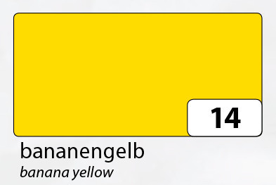 FOLIA  Цветная бумага, 300г, A4, желтый банановый