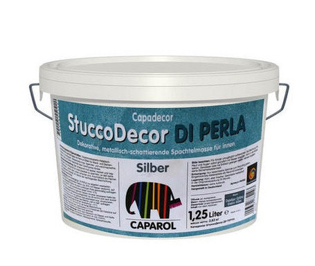 Шпатлёвка декоративная StuccoDecor Di Perla Серебро 1,25 л., фото 2