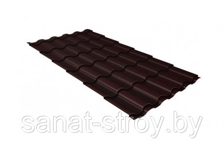 Металлочерепица Kredo Grand Line 0,5 Quarzit PRO Matt  RAL 8017 шоколад, фото 2