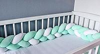 Бортики в кроватку для новорожденных косичка, плетенные.