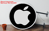 Рекламная вывеска с LED подсветкой панель-кронштейн круглая Apple ремонт телефонов 50 см, фото 2