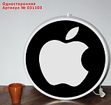Рекламная вывеска односторонняя с LED подсветкой круглая Apple ремонт телефонов 50 см, фото 2