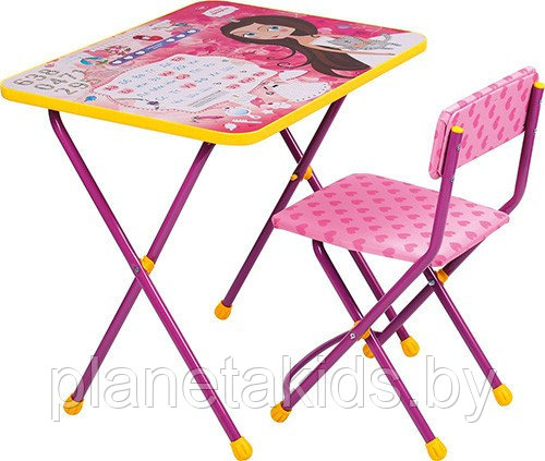 Набор складной стол и стул Маленькая принцесса ( комплект мебели ),КП2/17 НИКА