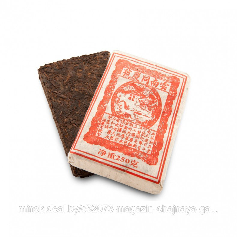 Чай китайский элитный шу пуэр Тун Цин Хао Фабрика Джиу Ван 2008 г. 210-250 г (кирпич).