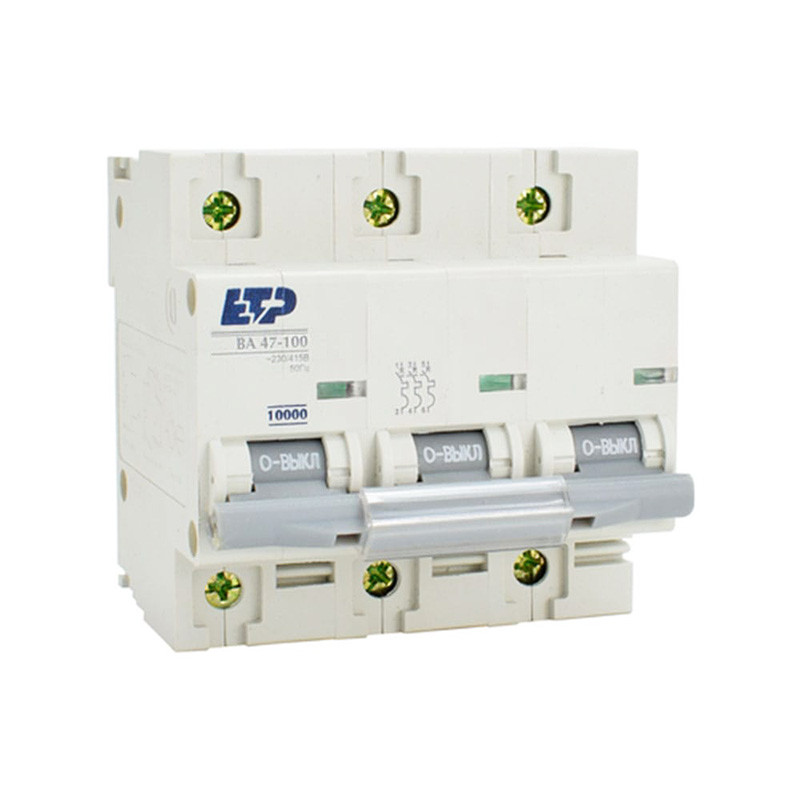 Автоматический выключатель ВА 47-100, 3P 125А (C) 10кА ETP - фото 1 - id-p127535757