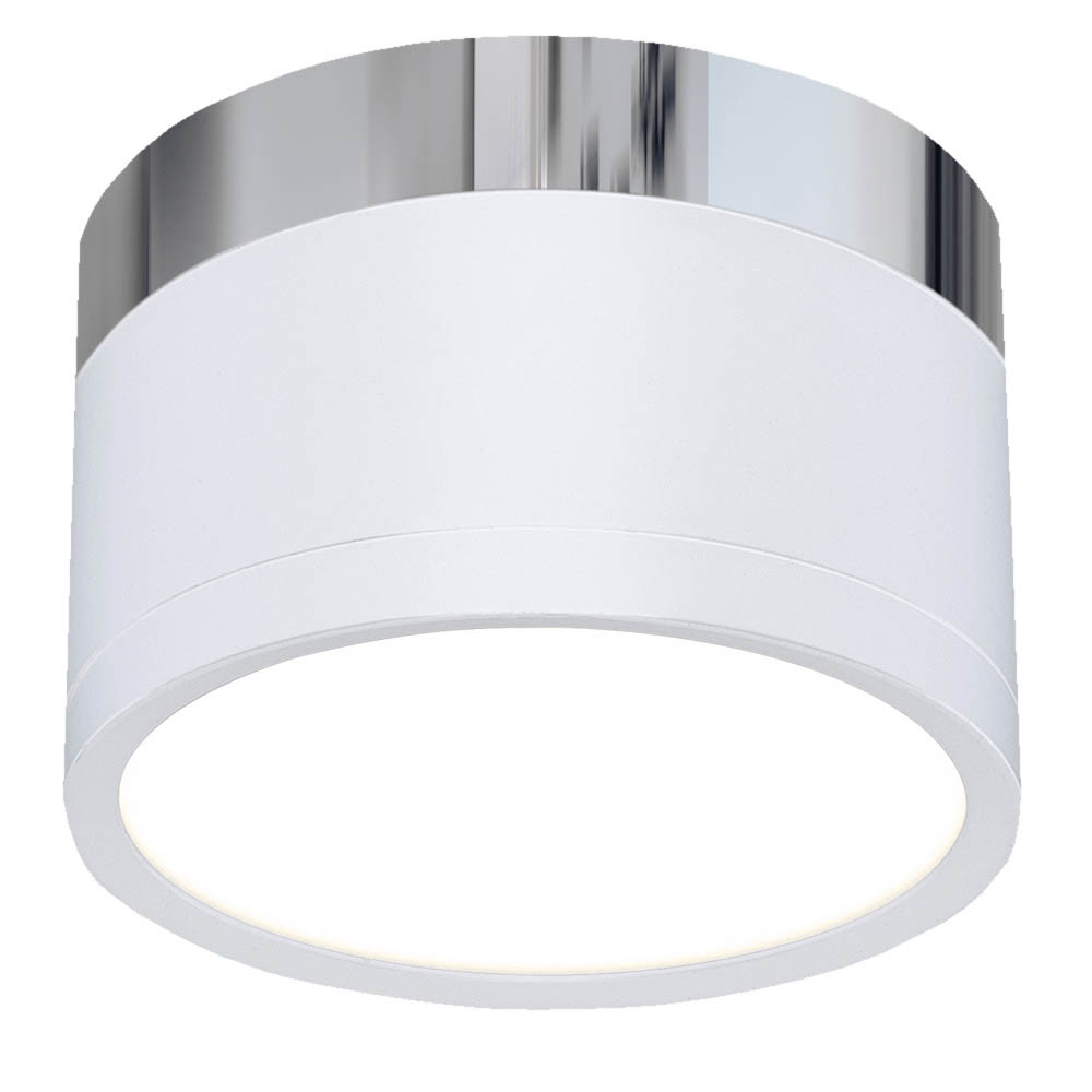 Накладной потолочный светодиодный светильник DLR029 10W 4200K белый матовый/хром - фото 1 - id-p127536148