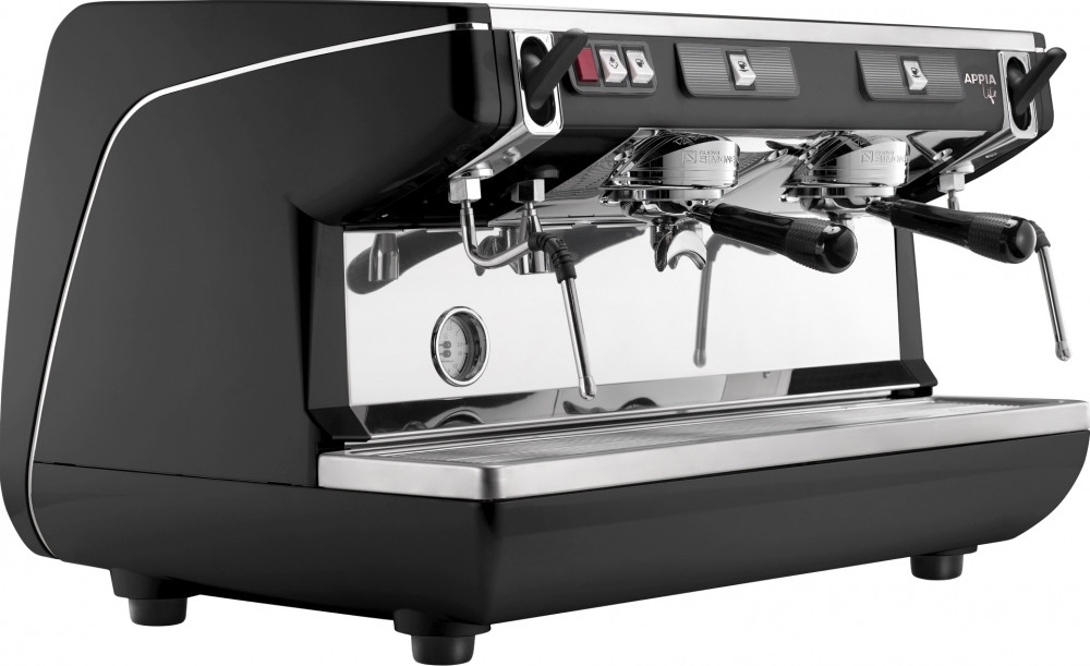 Кофемашина Nuova Simonelli Appia Life 2Gr S черный полуавтомат экономайзер + высокая группа - фото 1 - id-p127534524