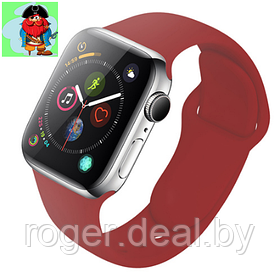 Силиконовый ремешок для Apple Watch 38/40 мм, цвет: Вишневый