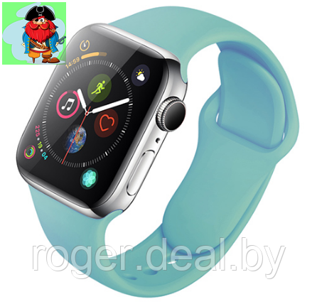 Силиконовый ремешок для Apple Watch 38/40 мм, цвет: Голубая Бирюза - фото 1 - id-p127563907