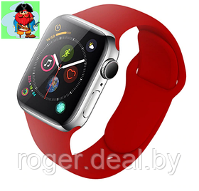 Силиконовый ремешок для Apple Watch 38/40 мм, цвет: Красная роза