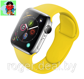Силиконовый ремешок для Apple Watch 38/40 мм, цвет: желтый неон