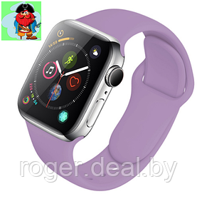 Силиконовый ремешок для Apple Watch 38/40 мм, цвет: Лавандово-фиолетовый