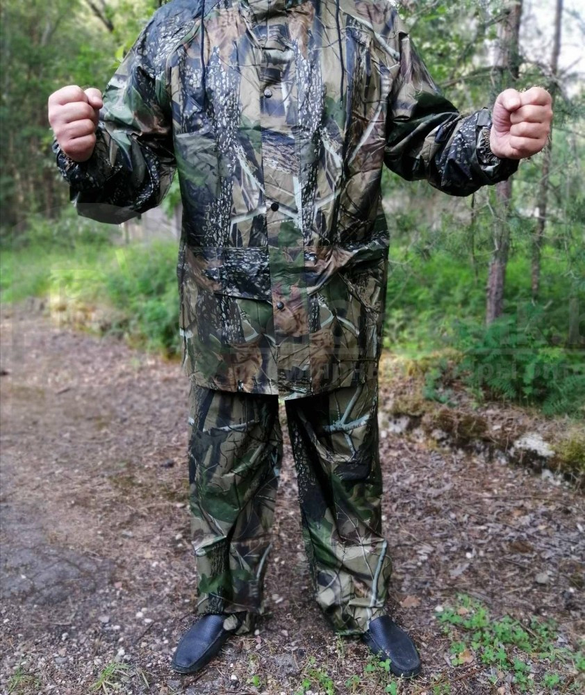 Костюм камуфляжный (Маскхалат) для охоты и рыбалки летний, непромакаемый. Браш хвоя (одевается поверх одежды) - фото 4 - id-p127565489