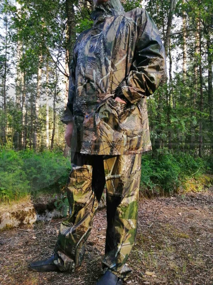 Костюм камуфляжный (Маскхалат) для охоты и рыбалки летний, непромакаемый. Браш хвоя (одевается поверх одежды) - фото 6 - id-p127568899