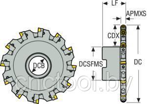 Фреза дисковая со сменными пластинами R335.18-080.1215.27-6L-R6 (Швеция) - фото 2 - id-p127579463